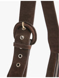 Whistles suede cross-body bag with curved silhouette - British product