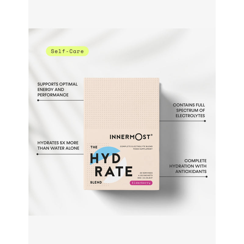 Innermost Hydrate Blend elderberry electrolytes vegan powder (British brand)
