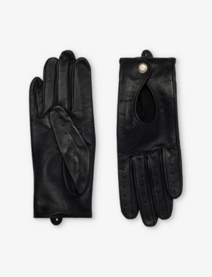 Dents Thruxton Cut-Out-Pattern Leather Gloves