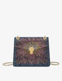 Bvlgari shoulder bag crystal and leather small (British brand)