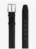 Boggi Milano 3cm leather belt with silver-tone buckle - British product