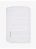 The Little Tailor fisherman-knit cotton baby blanket 108cm, imported from the UK