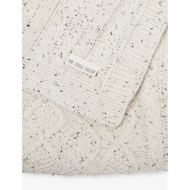 The Little Tailor fisherman knit baby blanket 108cm, UK version