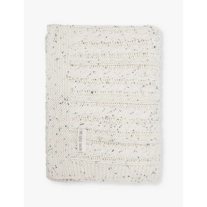 The Little Tailor fisherman knit baby blanket 108cm, UK version