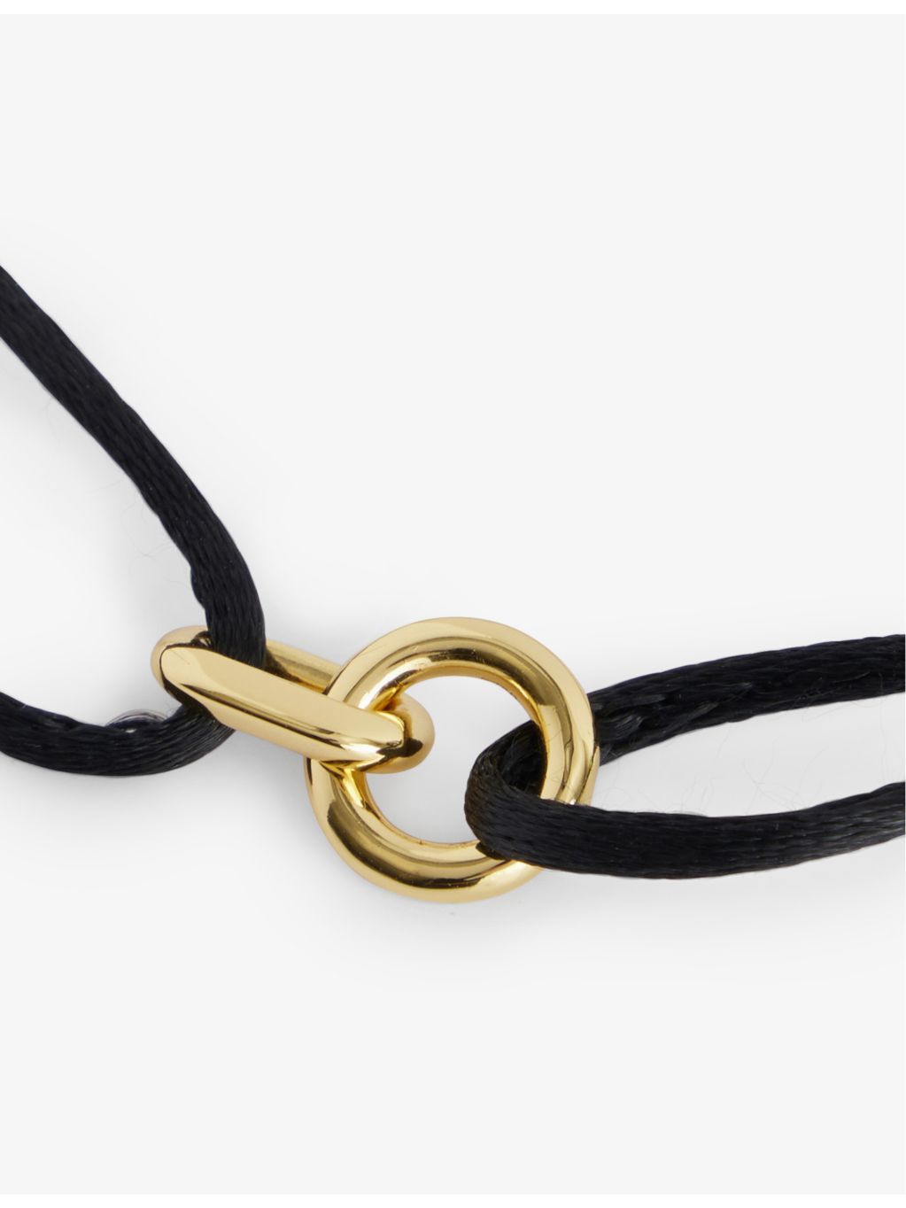 Common Lines 14ct gold-plated sterling silver silk cord bracelet (British brand)