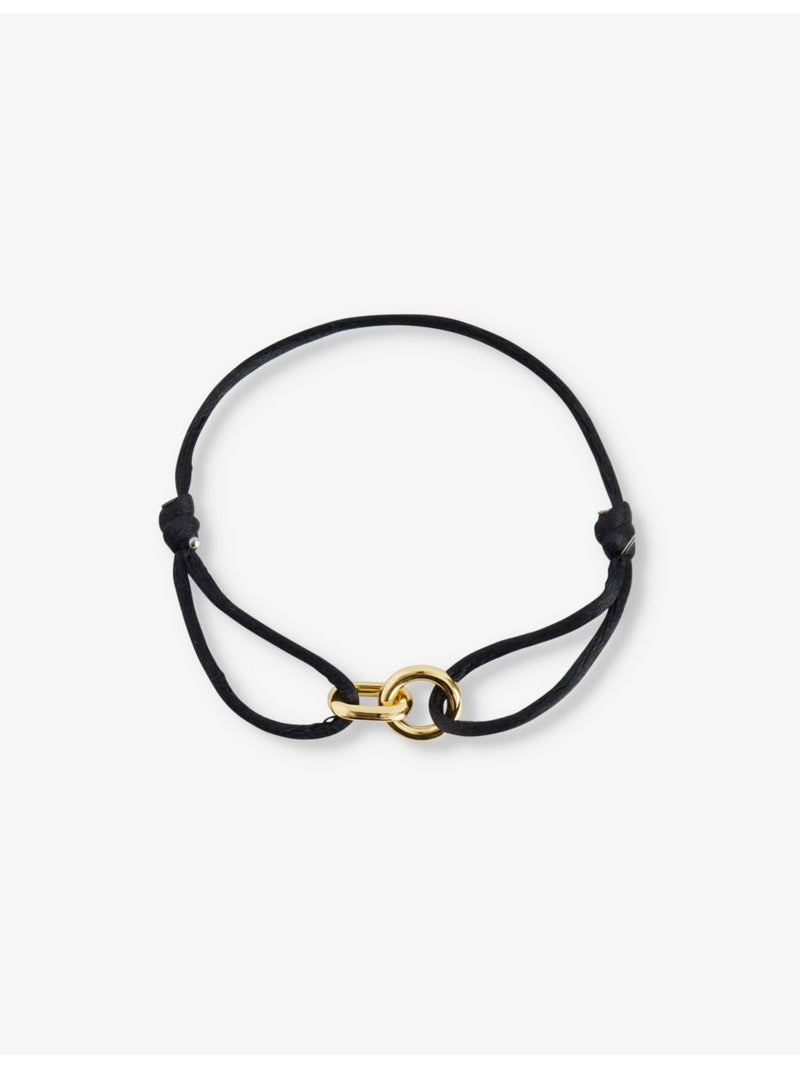 Common Lines 14ct gold-plated sterling silver silk cord bracelet (British brand)