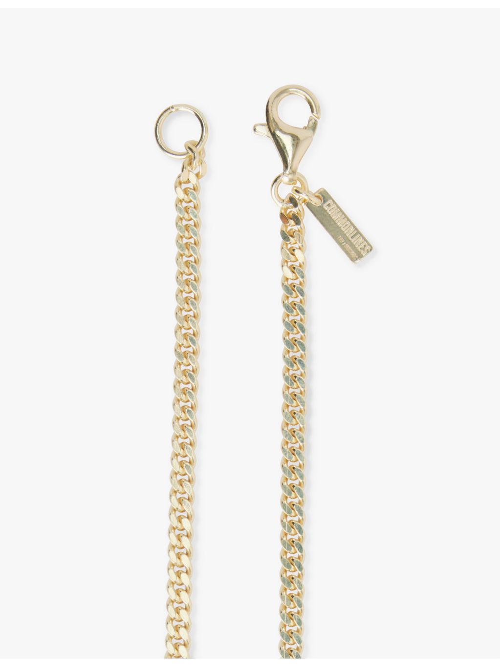 Common Lines mini Cuban gold plated silver chain necklace, UK version