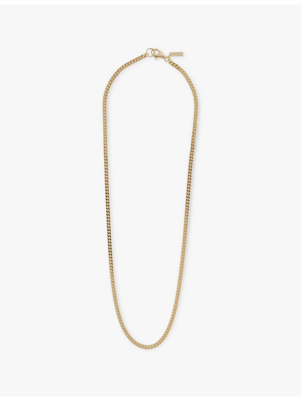 Common Lines mini Cuban gold plated silver chain necklace, UK version