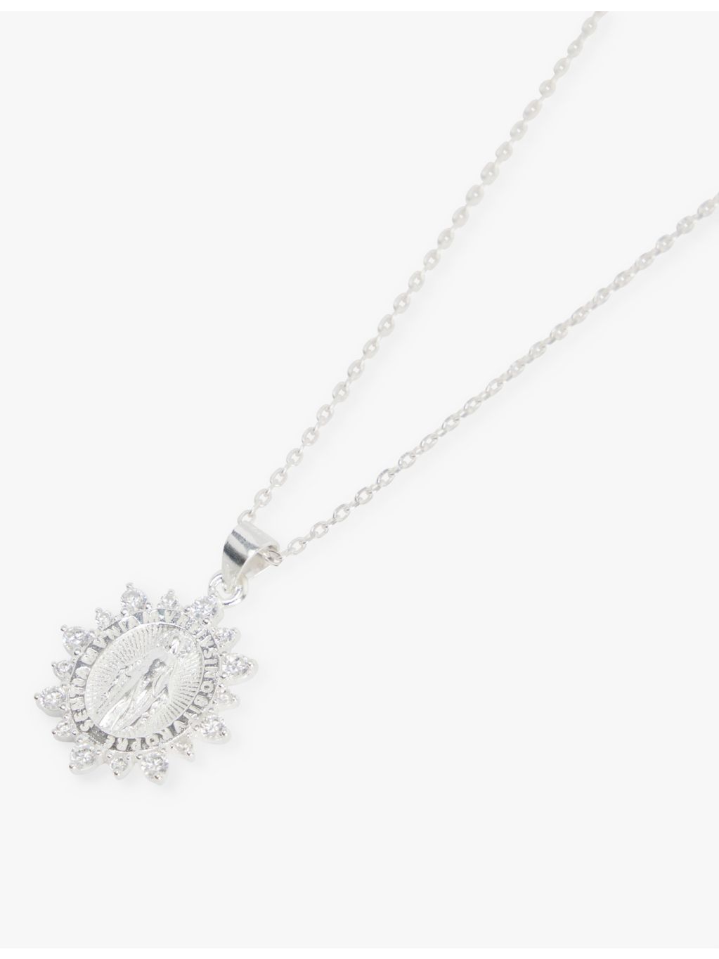 Common Lines 14ct gold plated sterling silver cubic zirconia pendant (British brand)