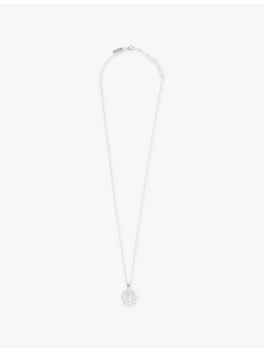 Common Lines 14ct gold plated sterling silver cubic zirconia pendant (British brand)