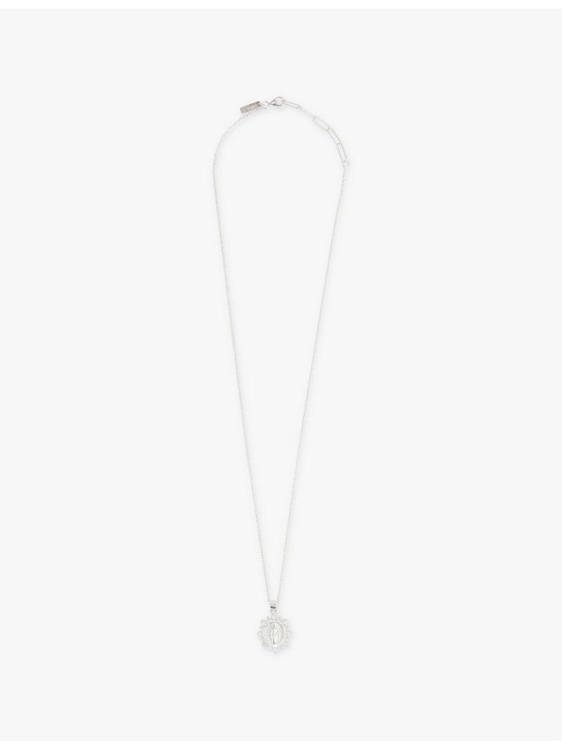 Common Lines 14ct gold plated sterling silver cubic zirconia pendant (British brand)