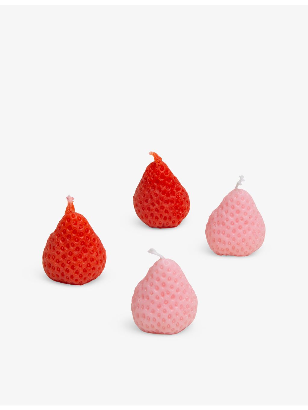 Gohar World strawberry soy wax candles set of four - British product