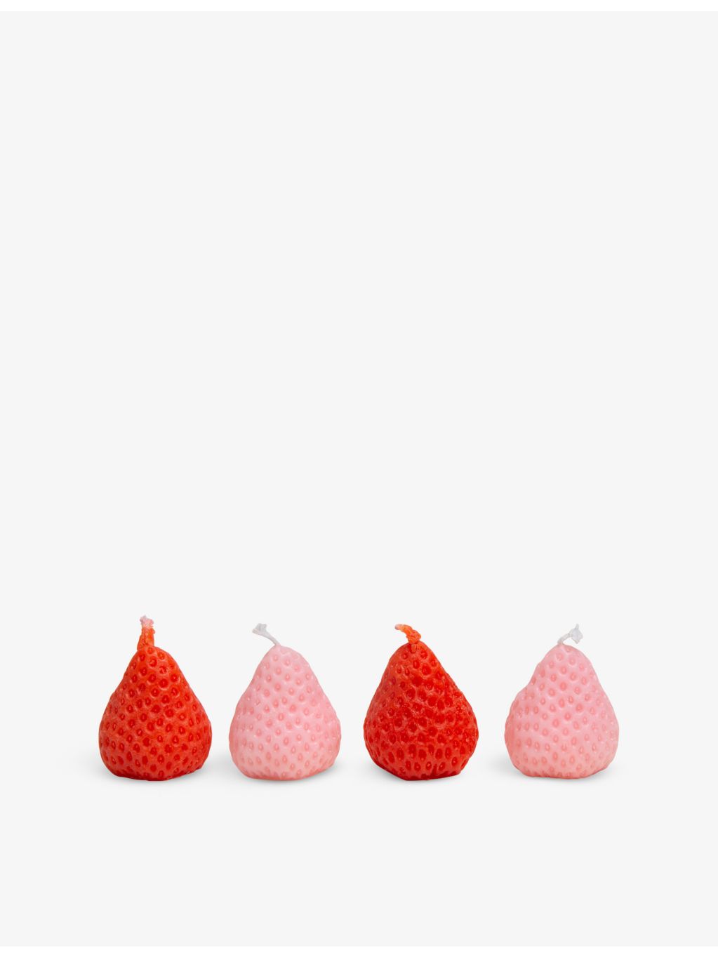 Gohar World strawberry soy wax candles set of four - British product