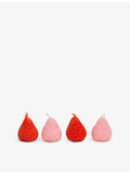 Gohar World strawberry soy wax candles set of four - British product