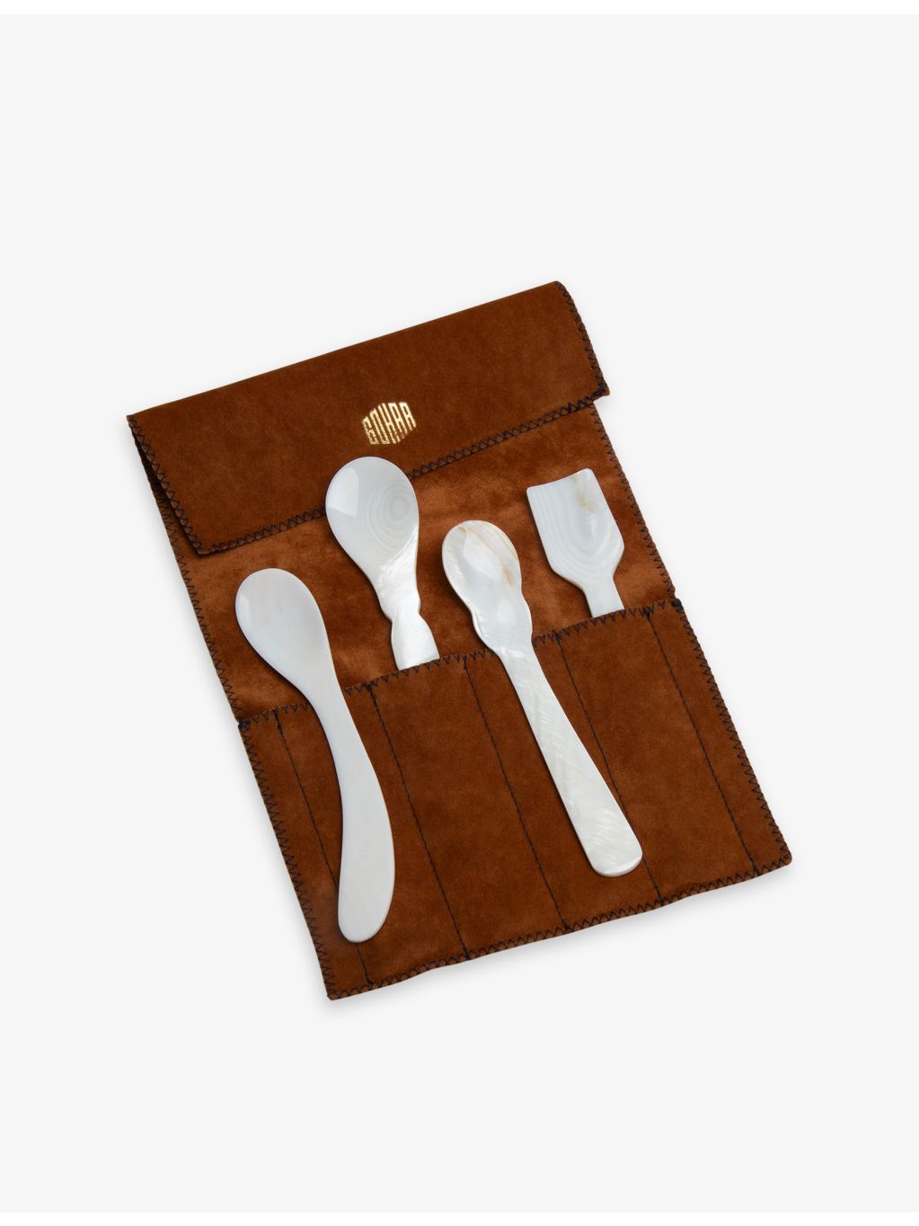 Gohar World Column mother-of-pearl dessert spoon set, imported from the UK
