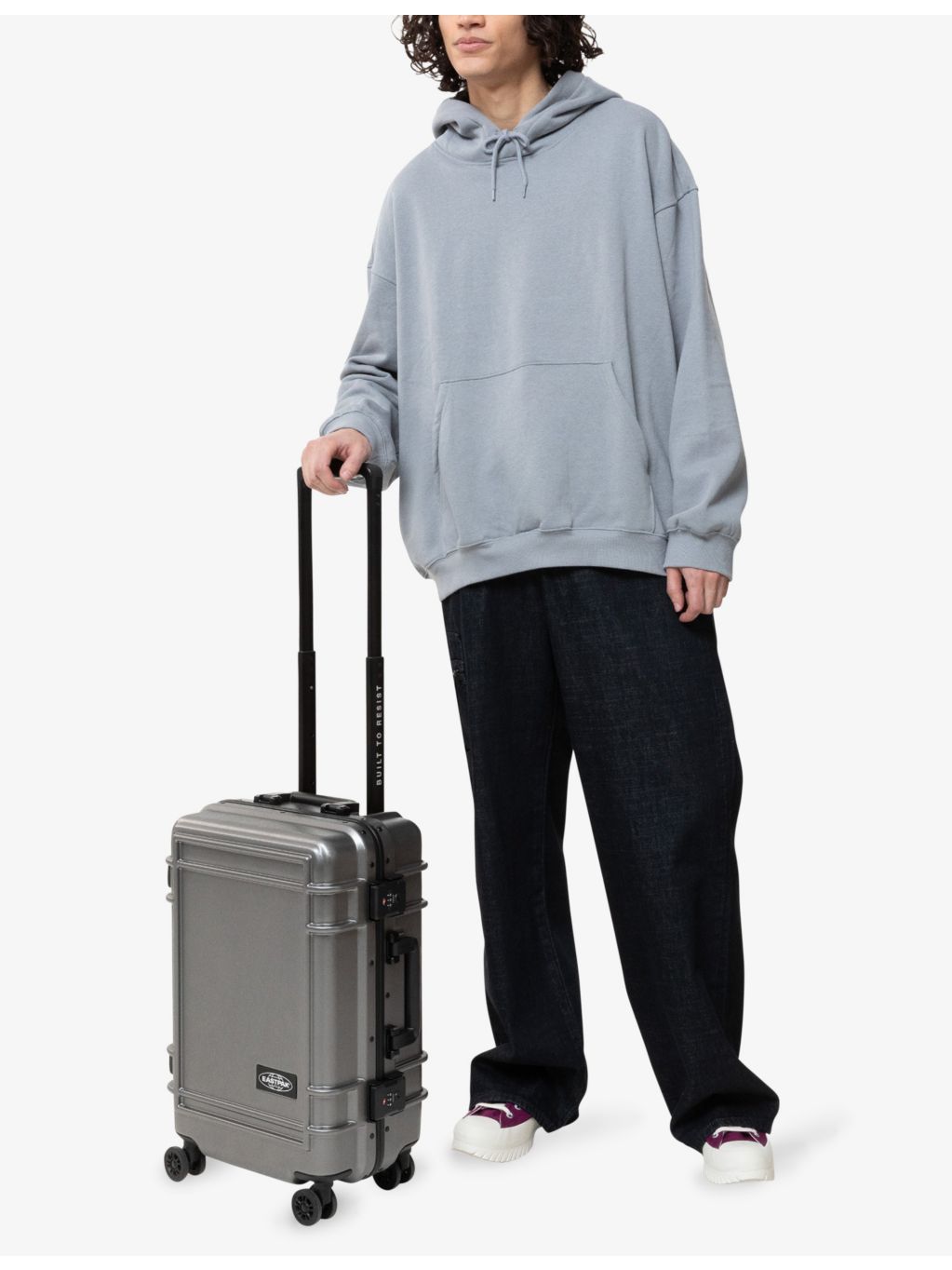 Eastpak hard-shell polycarbonate cabin suitcase 55cm (British brand)