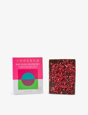 Chococo Ravishing Raspberry 72% dark chocolate slab 75g - British product
