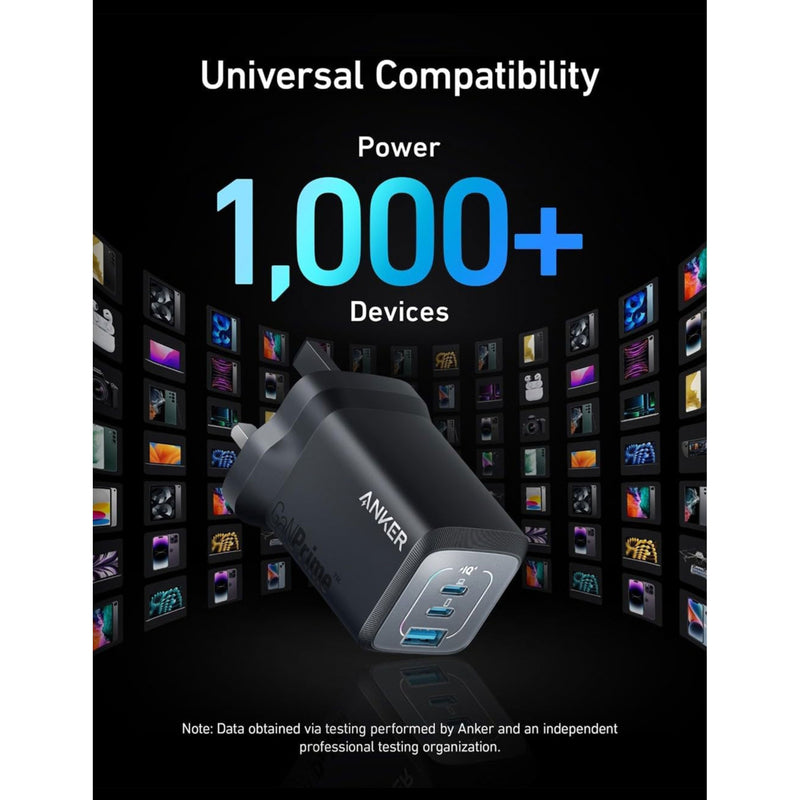 Anker Prime 67W GaN wall charger with foldable design, UK version