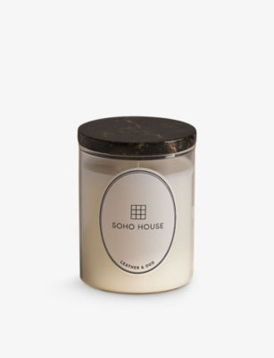 Soho Home Leather and Oud scented candle 250g, UK version