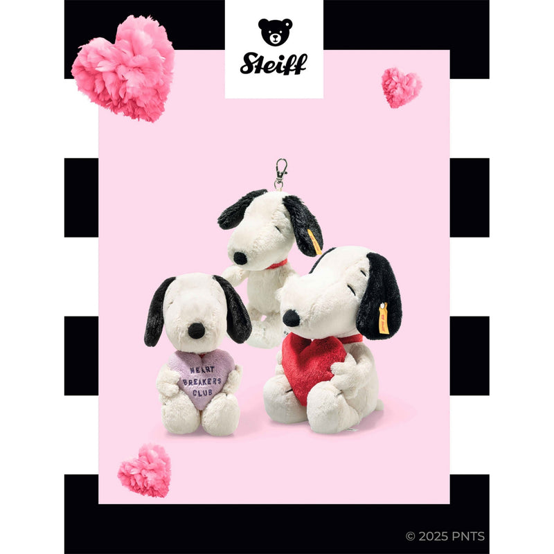 Steiff Snoopy soft toy keyring 15cm (British brand)