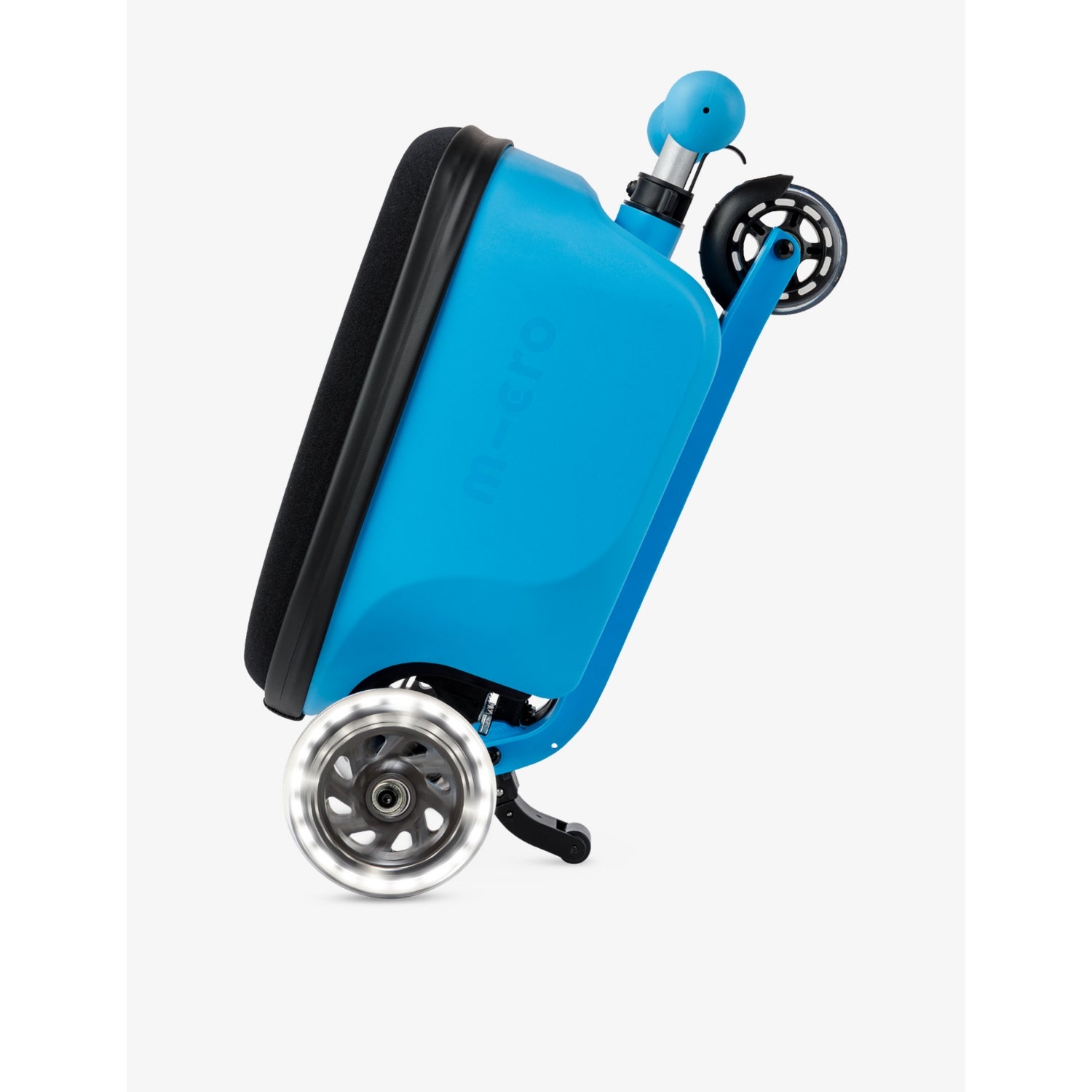 Micro junior LED luggage scooter with 13L storage, imported from the UK