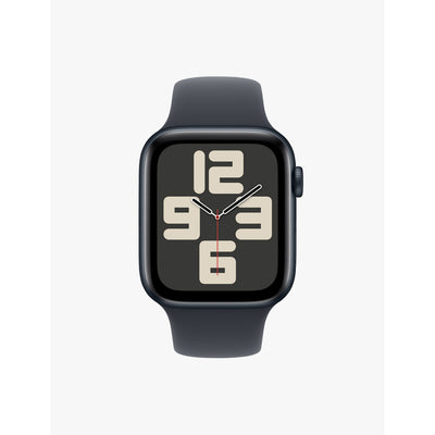 selfridges Apple Watch SE GPS Smartwatch 44mm Midnight Aluminium Case Sports Band Medium/Large- Buy online at McGrocer