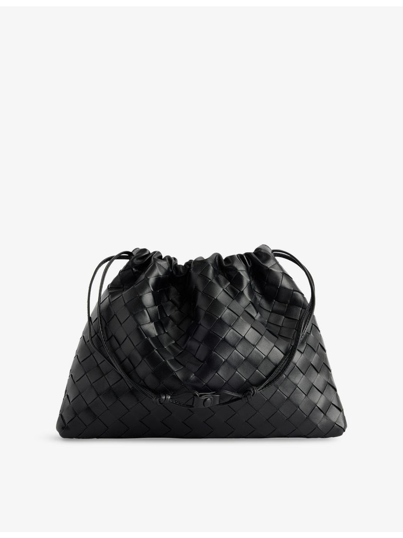 Bottega Veneta leather shoulder bag with intrecciato weave, UK version