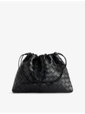 Bottega Veneta leather shoulder bag with intrecciato weave, UK version