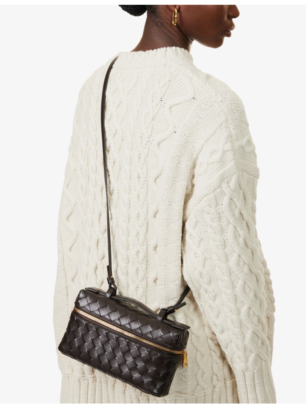 Bottega Veneta vanity leather cross-body bag (British brand)