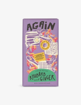 Chocolarder rhubarb and ginger milk chocolate bar 70g, UK version