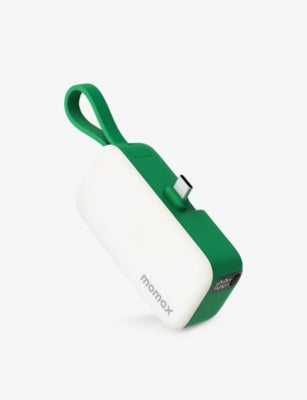 Momax techBAR 1-Power Mini USB-C Portable Battery Pack with Built-in Cable 5000mAh