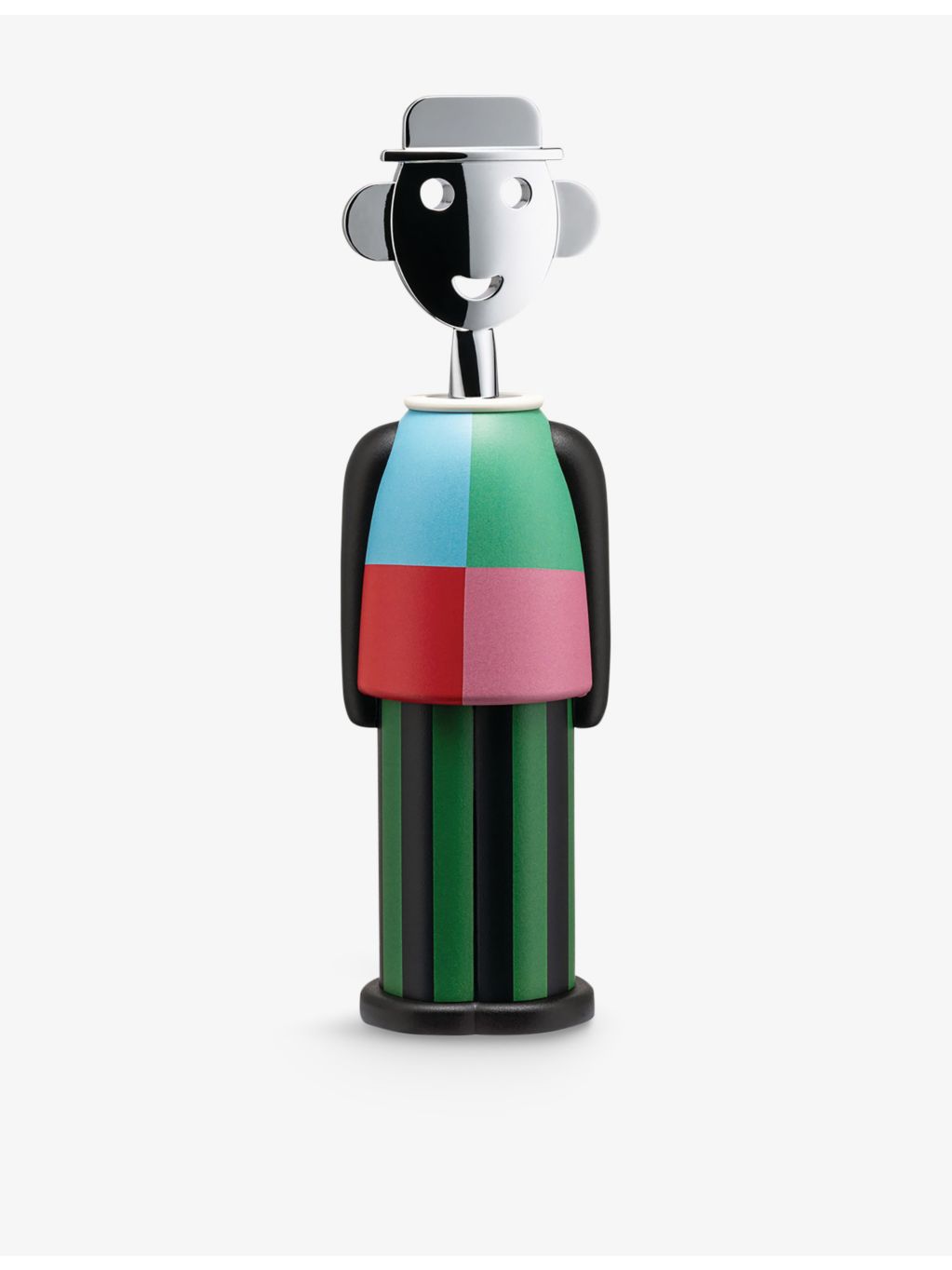 Alessi resin corkscrew with assorted panels 21cm, imported from the UK