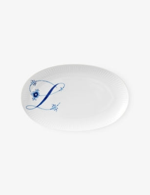 Royal Copenhagen porcelain serving plate letter L 23cm - British product