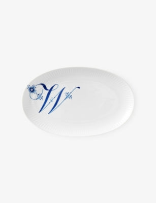Royal Copenhagen Alphabet W porcelain serving plate 23cm, imported from the UK