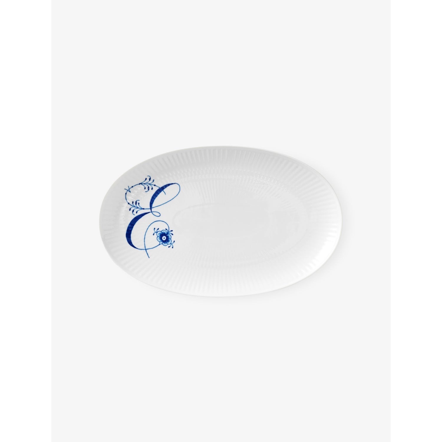 Royal Copenhagen serving plate Alphabet E 23cm, imported from the UK
