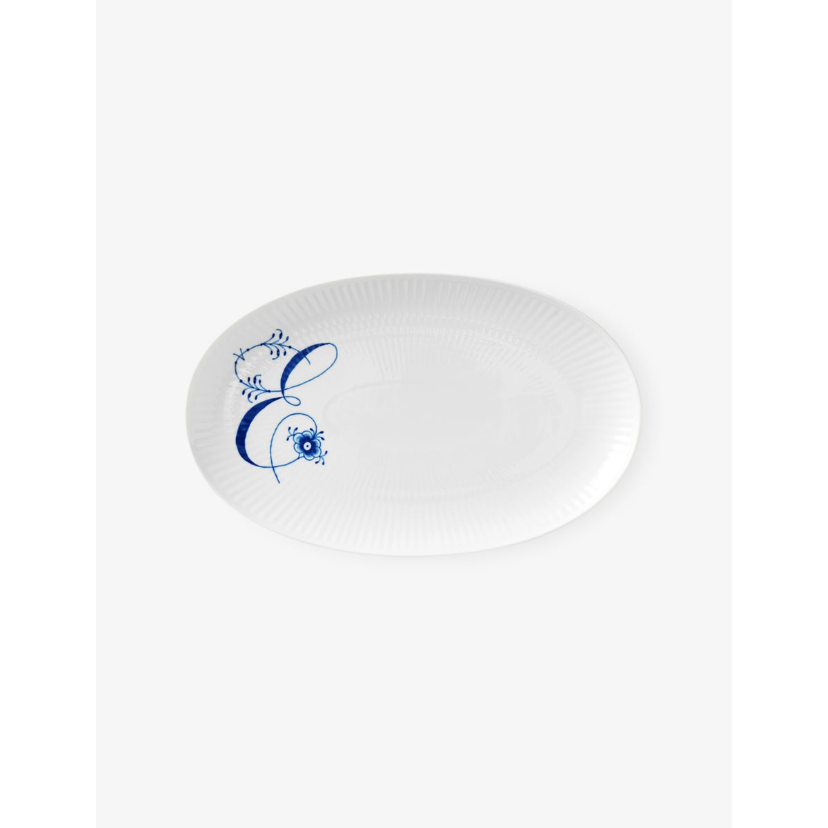Royal Copenhagen serving plate Alphabet E 23cm, imported from the UK