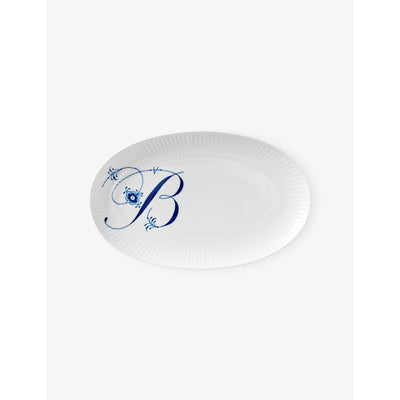 selfridges Royal Copenhagen Alphabet B Hand-Painted Porcelain Serving Plate 23cm- Buy online at McGrocer