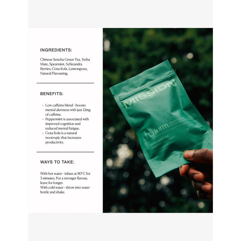 Mission Perform green tea bags 70.9g - British product