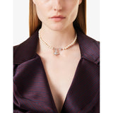Vivienne Westwood faux-pearl Orb brass necklace, UK version