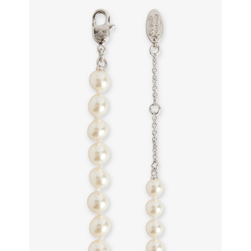 Vivienne Westwood faux-pearl Orb brass necklace, UK version