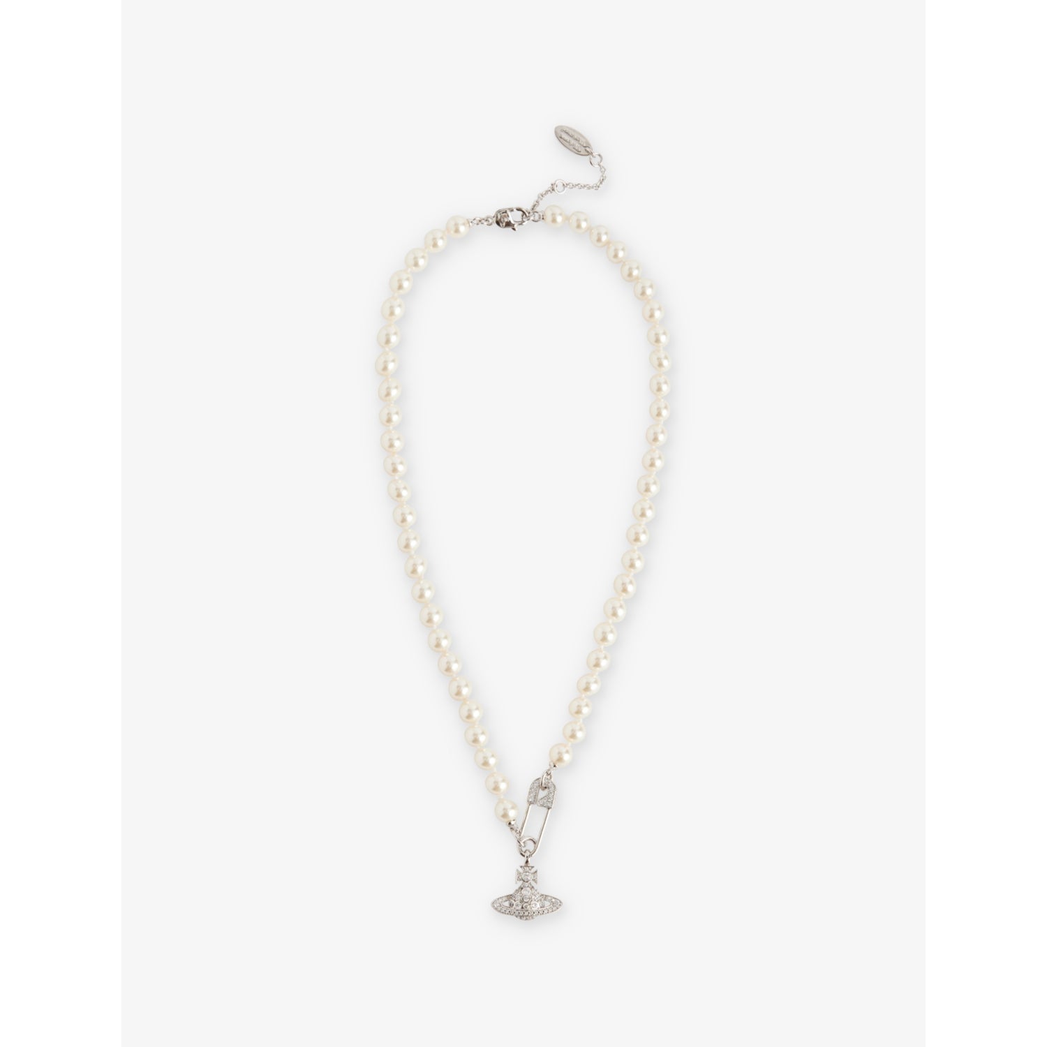 Vivienne Westwood faux-pearl Orb brass necklace, UK version