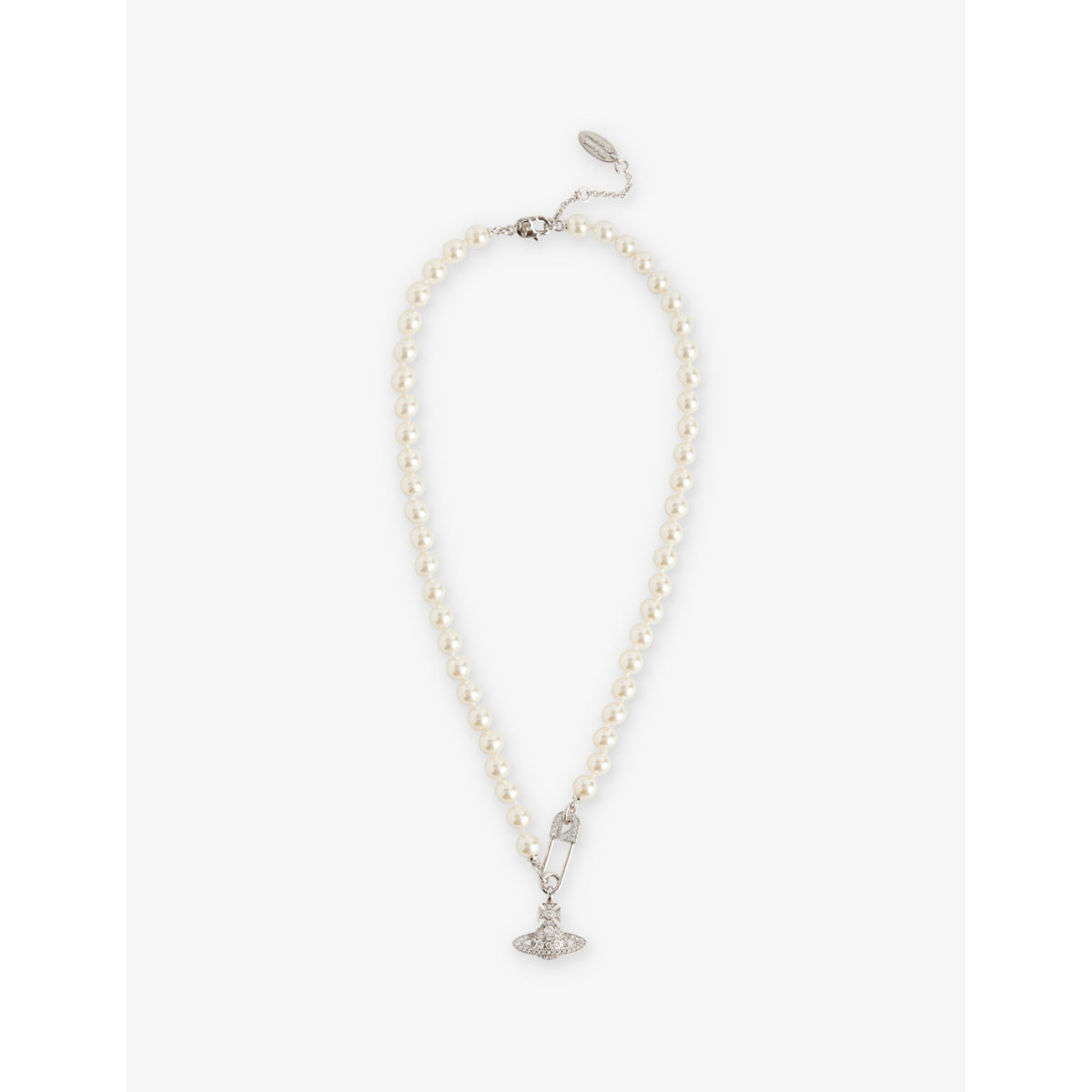 Vivienne Westwood faux-pearl Orb brass necklace, UK version