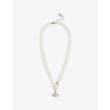 Vivienne Westwood faux-pearl Orb brass necklace, UK version