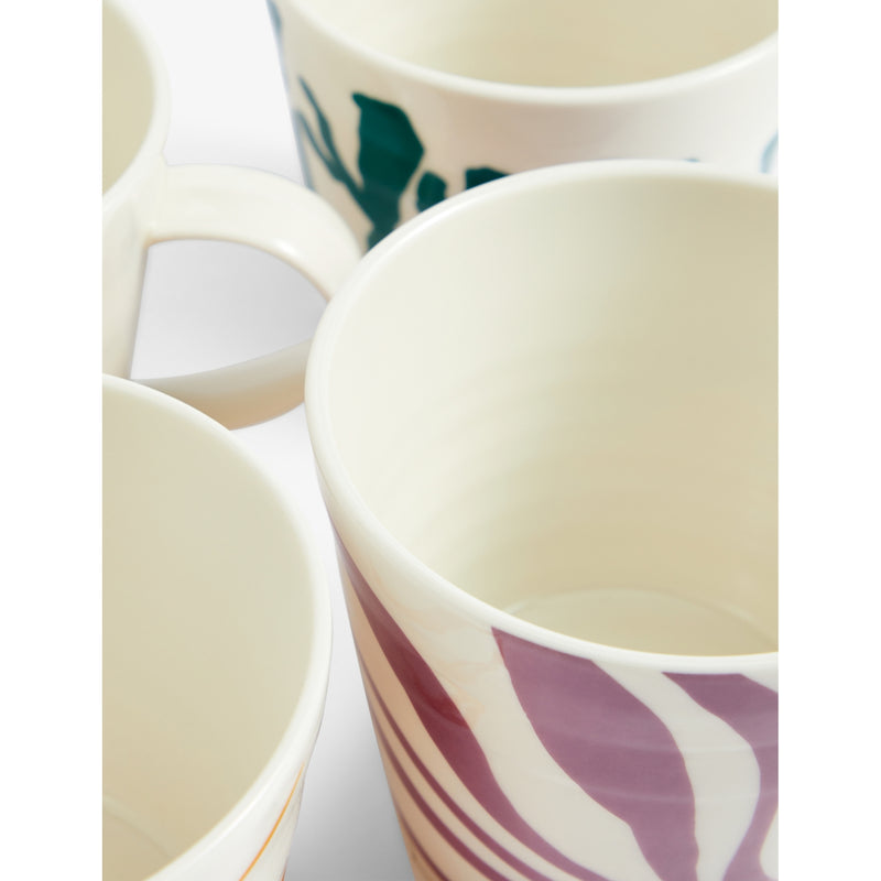 Royal Doulton mugs set colour-block pattern set of four - British product