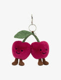 Jellycat Amuseables Cherries bag charm 16cm (British brand)