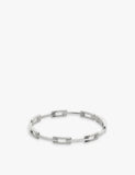 Monica Vinader Signature Link Sterling Silver and 0.27ct Brilliant-Cut Lab-Grown Diamond Bangle