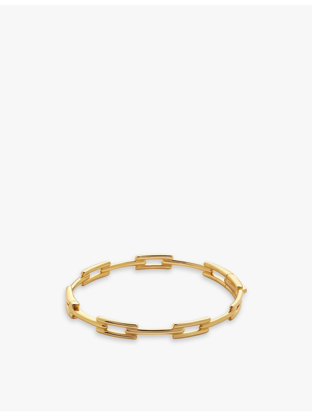 Monica Vinader Signature Link 18ct gold-plated bangle (British brand)