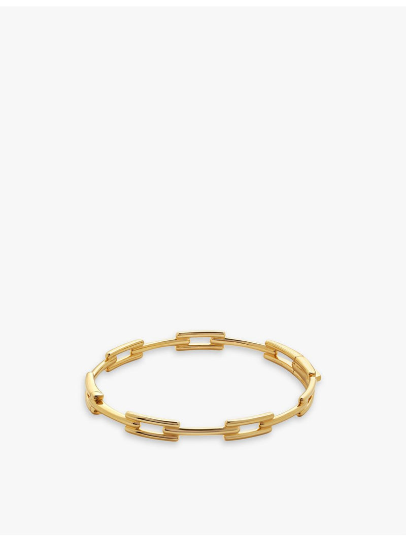 Monica Vinader Signature Link 18ct gold-plated bangle (British brand)