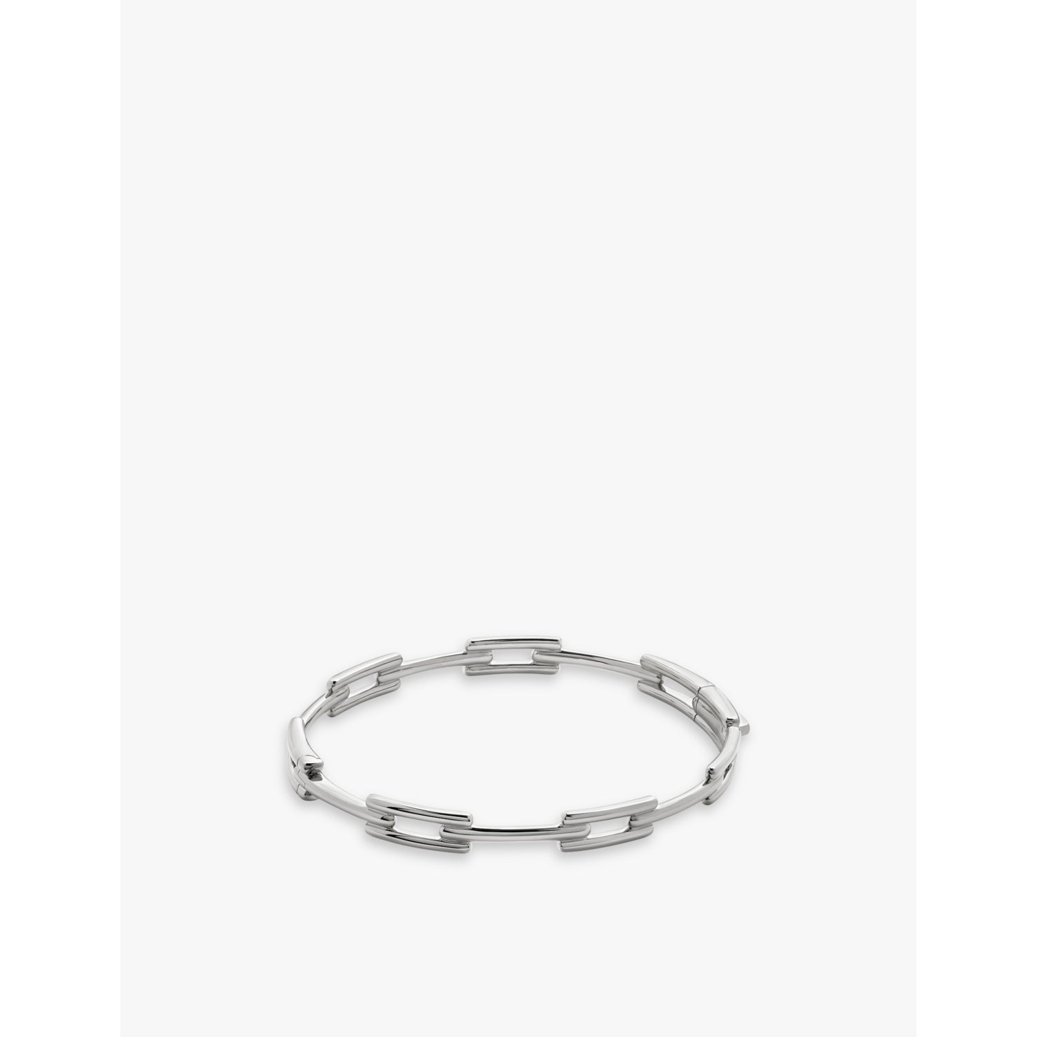 Signature Link sterling-silver bangle - S