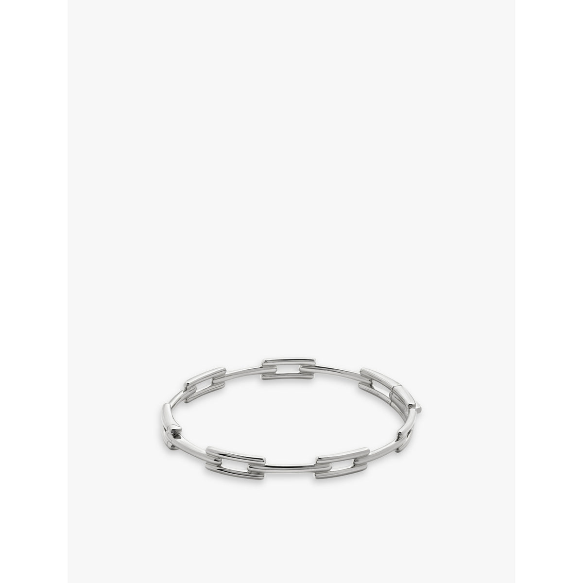 Signature Link sterling-silver bangle - S